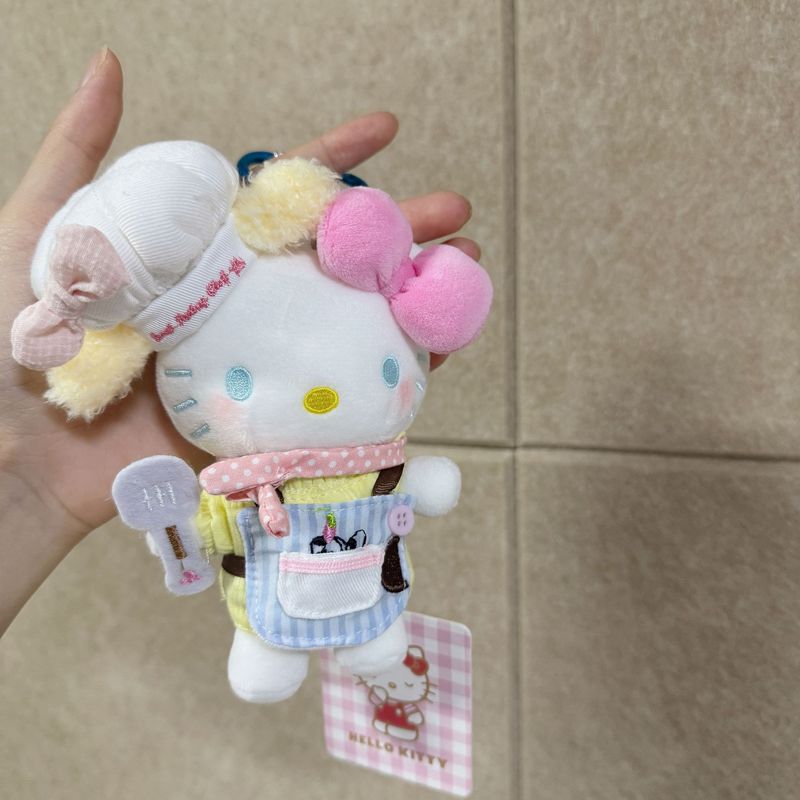 正版kt挂件HelloKitty三丽鸥毛绒公仔玩偶钥匙扣可爱包挂饰礼物|undefined