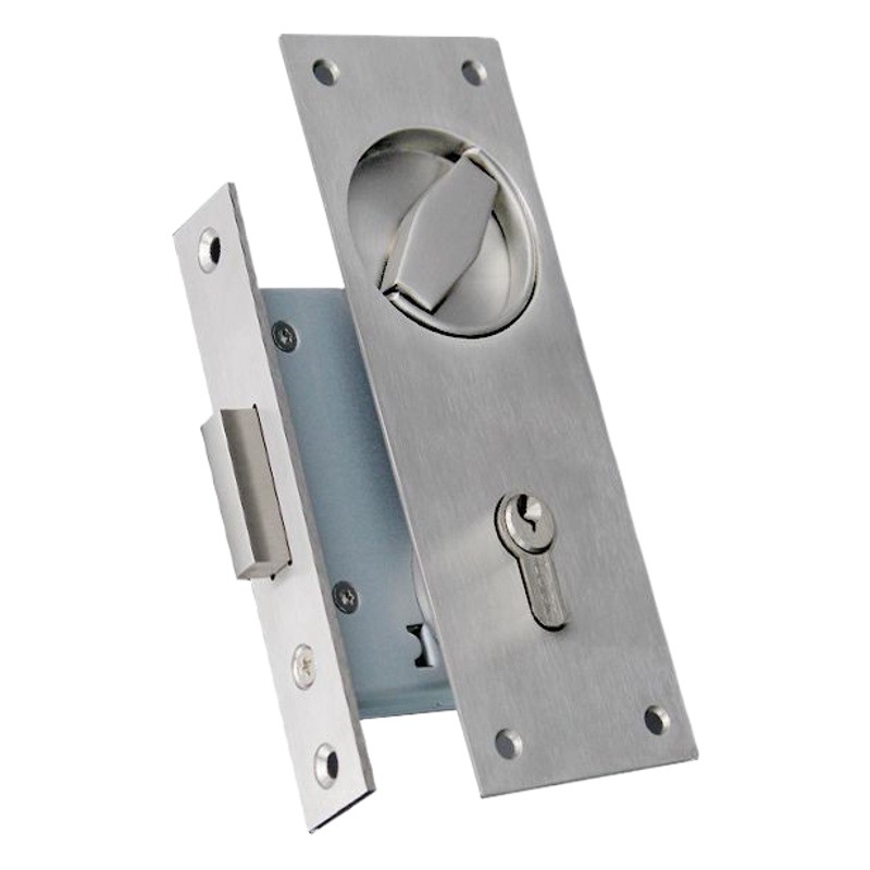 Cerradura de puerta invisible estándar europeo del acero inoxidable 304 que cierra la puerta de acceso de la puerta cortafuego de una sola pieza de la cerradura del eje del tubo de la cerradura del tirón del anillo