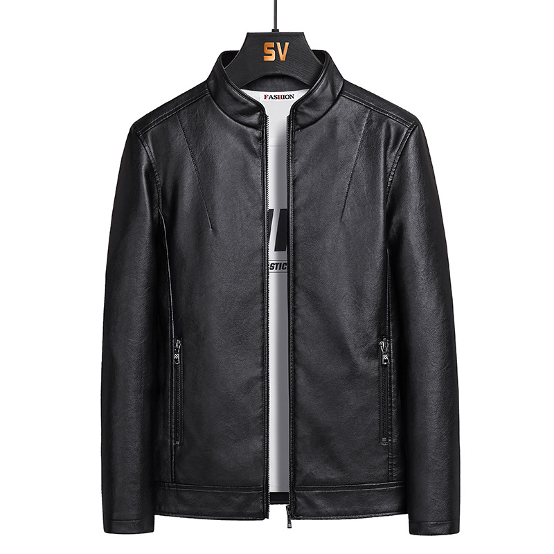 Direct supply of leather jackets for men in spring and autumn slim youth trendy leather jackets for men, handsome jackets for men wholesale_voghion.com