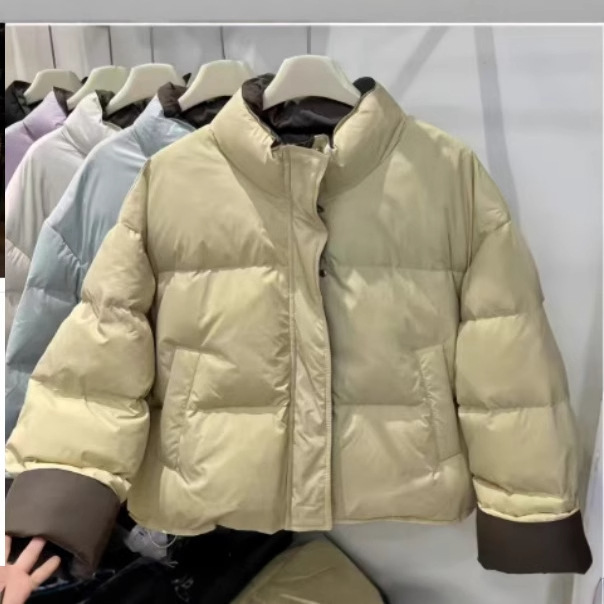羽绒棉服女冬季2025年新款韩版撞色小个子棉衣面包服短款棉袄外套|undefined