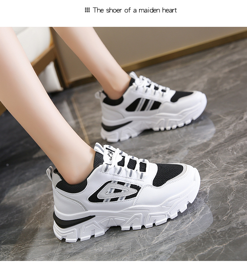 fashion lace-up mesh thick sneakers Nihaostyles wholesale clothing vendor NSCF73018