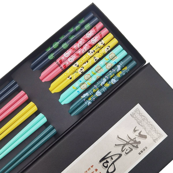 Five color animal chopsticks