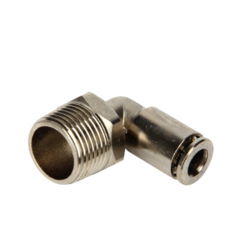 不锈钢快插　全铜镀镍弯头PL快插接头气动接头气管接头 终端接头