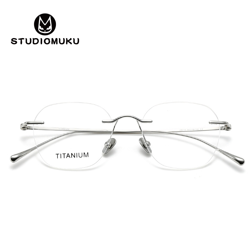 Gafas de madera STUDIOMUKU Gafas sin bordes que a los jóvenes contemporáneos les encanta usar