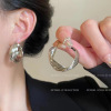 10#Silver multi-layered circle about 3cm
