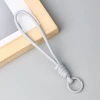 Light gray single lanyard (with hanging loop)