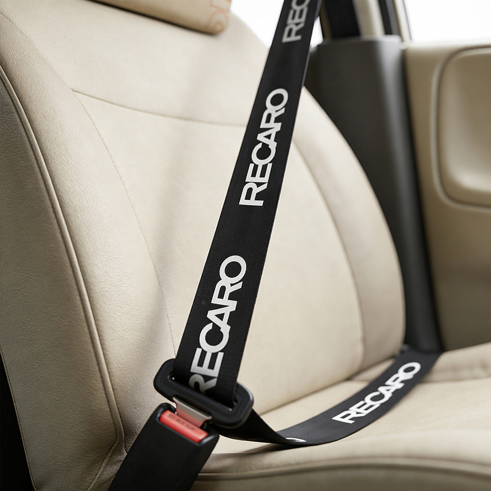 JDM universal car seatbelt with logo, high-quality nylon seatbelt suitable for most cars, supports drop shipping