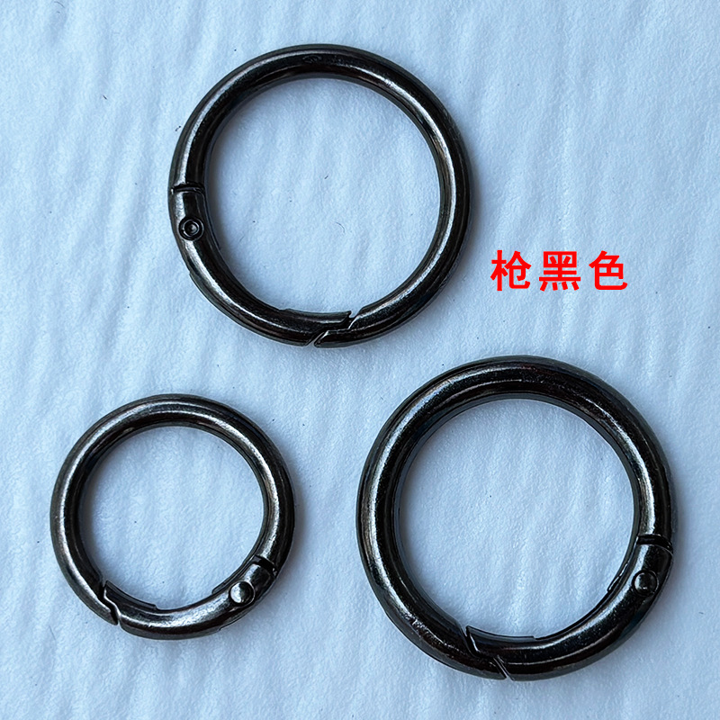 锌合金钥匙扣弹簧扣箱包挂扣弹簧圈饰品配件开口圈圆环扣现货批发|undefined