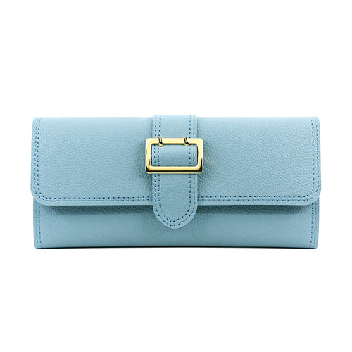 New style women's long wallet simple small fresh pu tri-fold bag coin purse multi-card slot card bag clutch wholesale