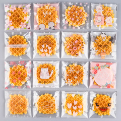 10*10自封袋アニメ自粘袋クッキー菓子面包装袋マットフィルム亮膜食品包装袋