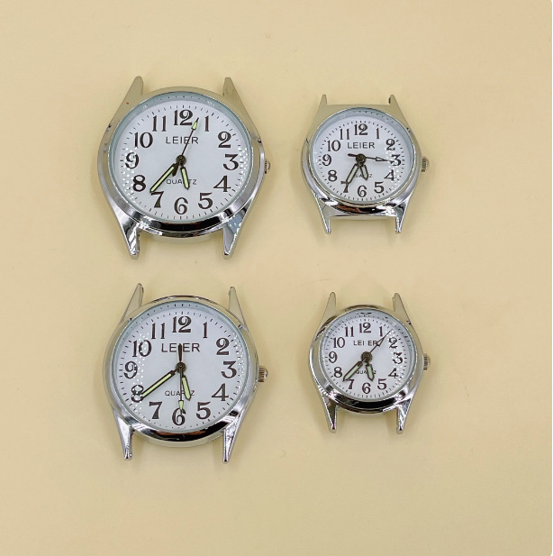 手表配件 雷尔2035机芯表头全铜表 铜壳数字石英表间距12/14/18mm