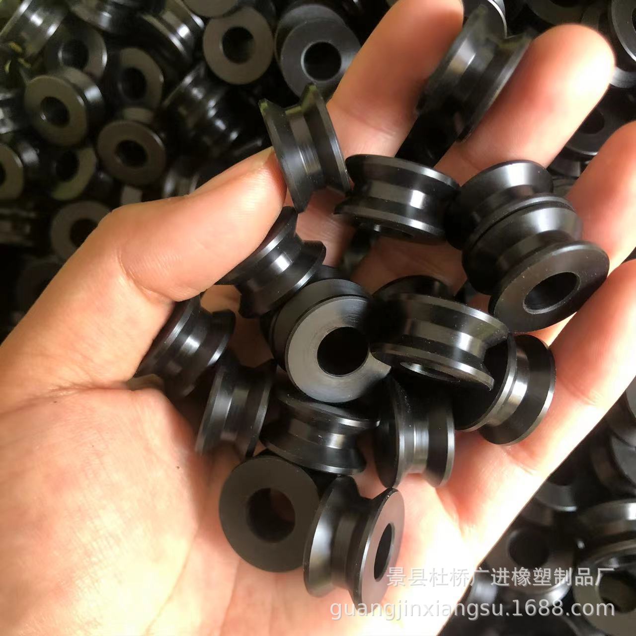 模具注塑滑轮 黑色 白色 mc尼龙轮 pom槽轮尼龙滑轮 pom静音轮