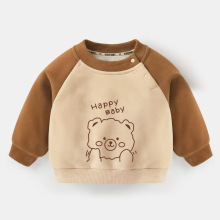 宝宝春季衣服卡通肩扣卫衣婴儿上衣小童男童外出秋衣春装休闲百搭