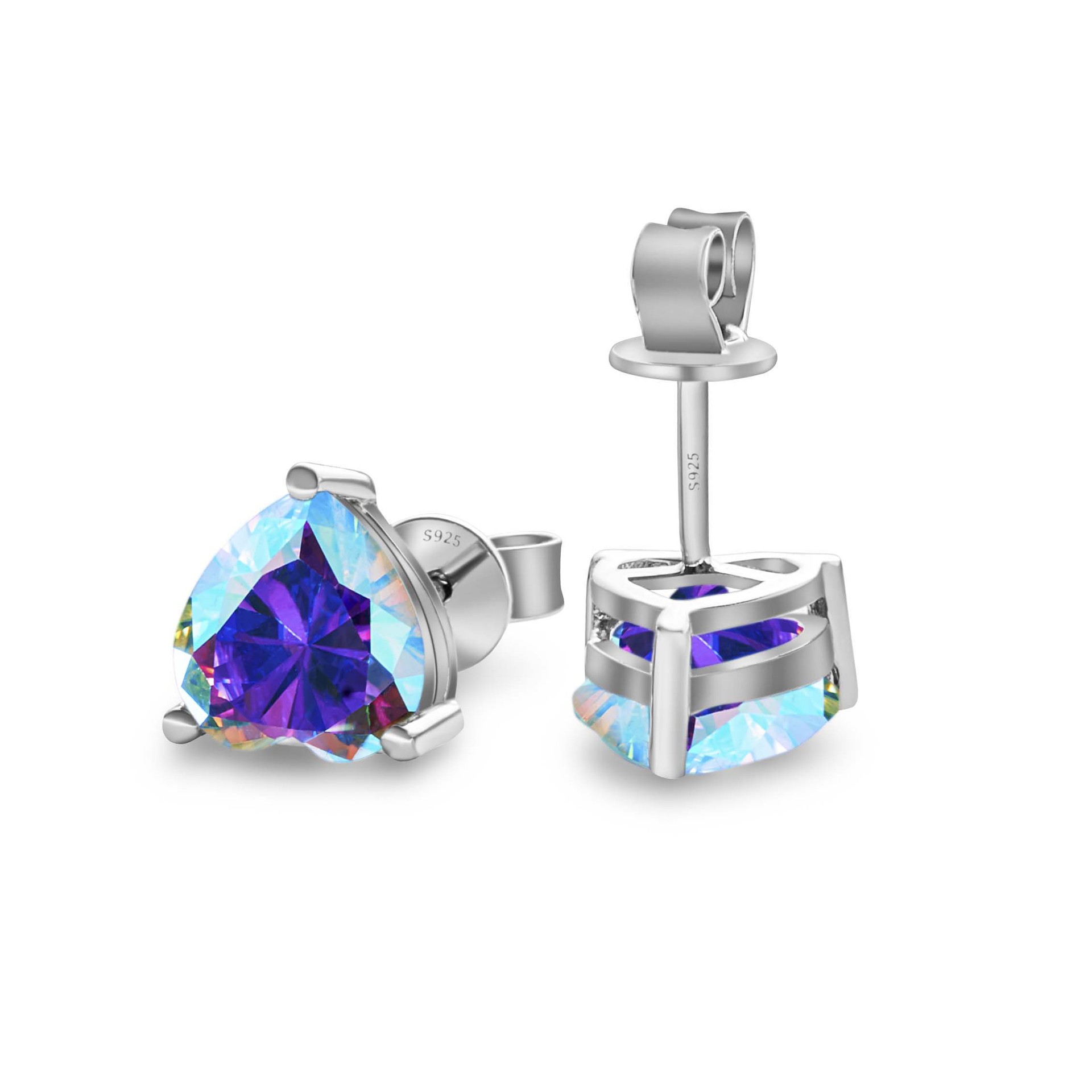 925 pendientes de plata mujeres en forma de corazón moissanita simple pendientes chapados pt950 oro para enviar a la novia mejor amiga fábrica de regalos al por mayor