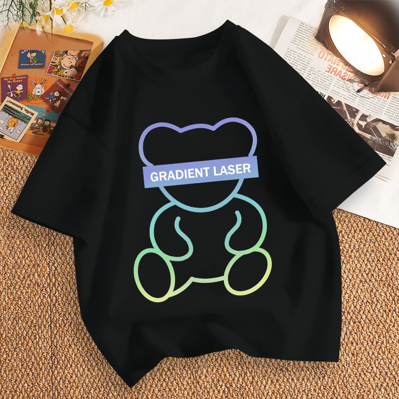 pure cotton children Short sleeved 2022 new pattern Chaopai T-shirt Boy girl T-shirt printing pure cotton half sleeve children