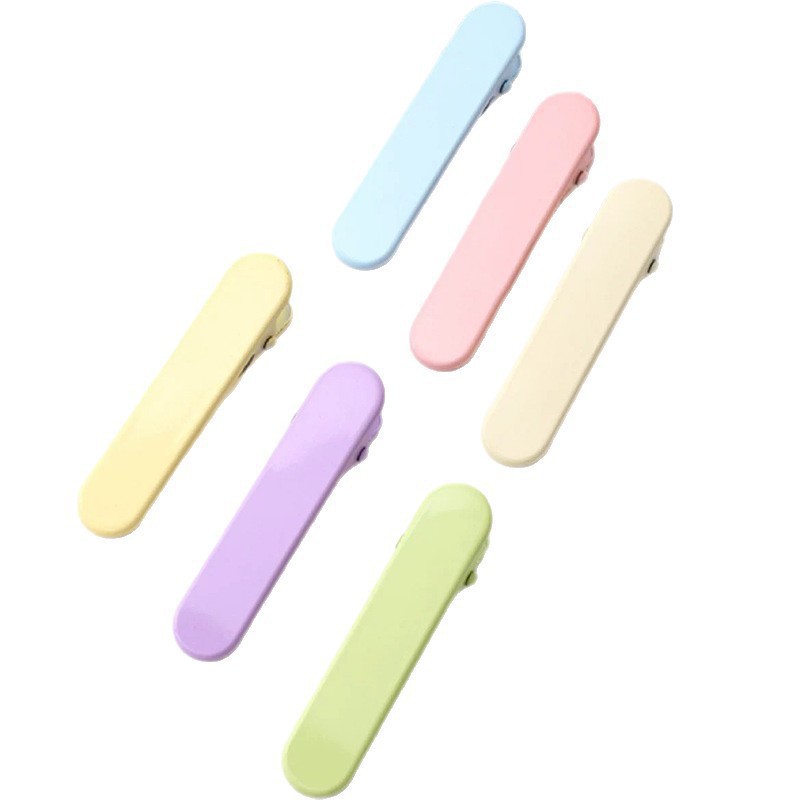 5cm macaron duckbill hair clip DIY base, round head solid straight clip, children's hair clip DIY material base clip 5