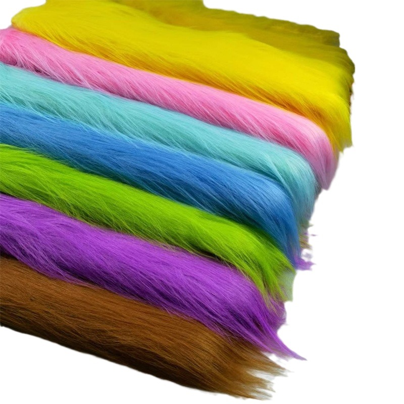 12 ''plush tela DIY caída de piel artificial de piel simulación de piel muñeca pelo bestia traje de piel larga tela de piel