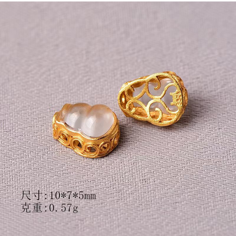 S925 Silver Gold Plated Bracelet Shuimo Jade String Ornament DIY Handmade Bead Partition Semi-finished Beaded Diy Ornaments Handmade Matching