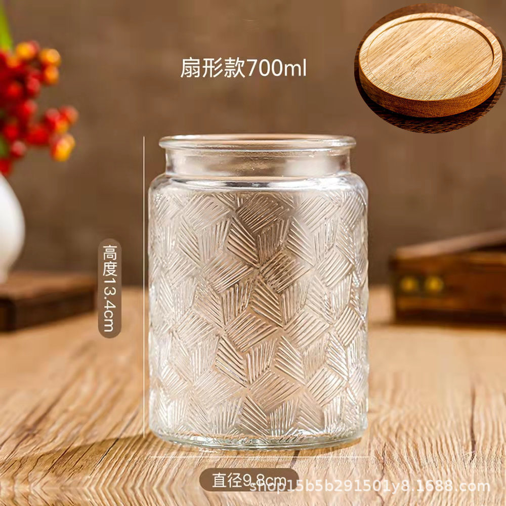 Chino retro Begonia flor vidrio sellado tarro caramelo snack tarro de almacenamiento frutos secos tuerca de almacenamiento tarro