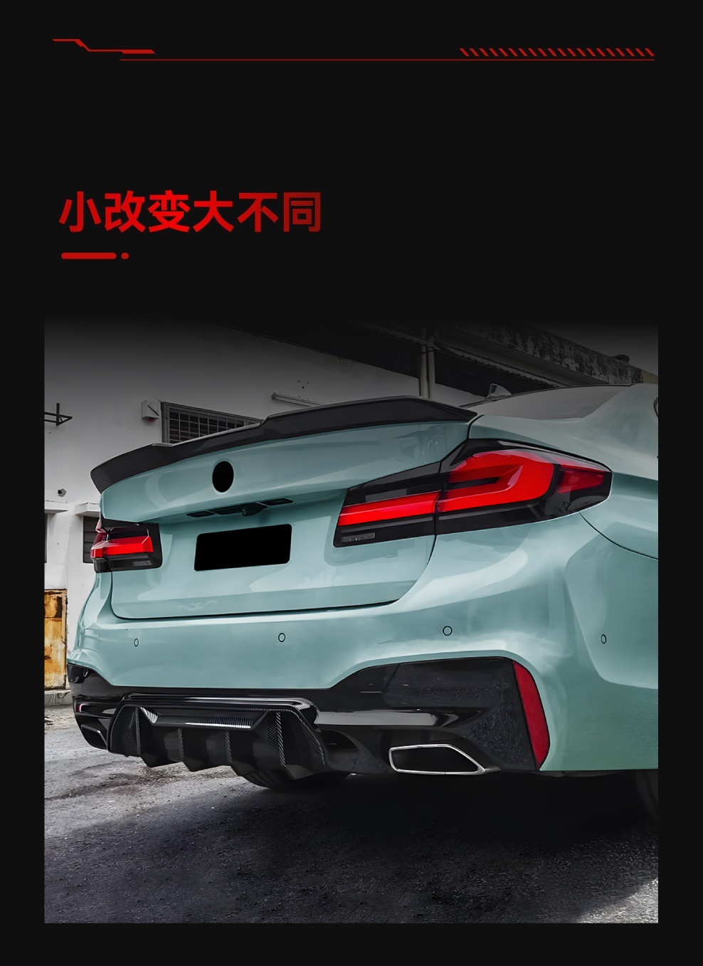 Suitable for 2018-2023 Bmw 5 Series G30 G31 m Sport Competitive Rear Lip Rear Lip Spoiler Modification