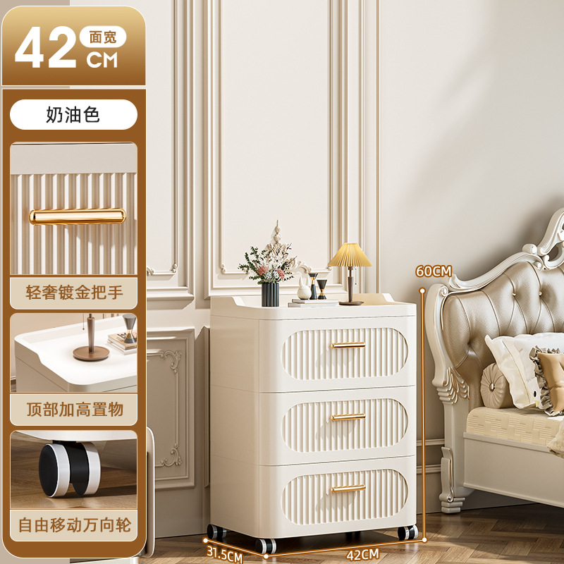 クロスボーダー厚みのあるフロア引き出し型キャスター付き収納キャビネットリビングルーム寝室収納整理キャビネット大容量ホームキャビネット