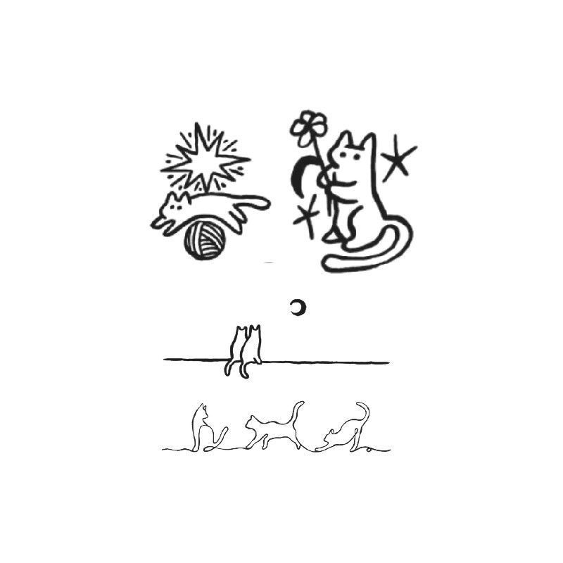 Walking Cat Herbal Waterproof Long-lasting Tattoo Sticker Semi-permanent Flower Arm Juice Tattoo Sticker for Men and Women Walking Cat Herbal Waterproof Long-lasting Tattoo Sticker Semi-permanent Flower Arm Juice Tattoo Sticker for Men and Women