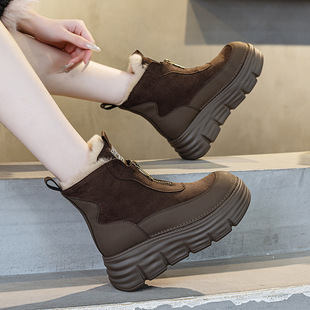 69175 in stock factory direct selling a generation of leather fleece-lined leisure sports snow boots women's boots cotton boots cotton shoes