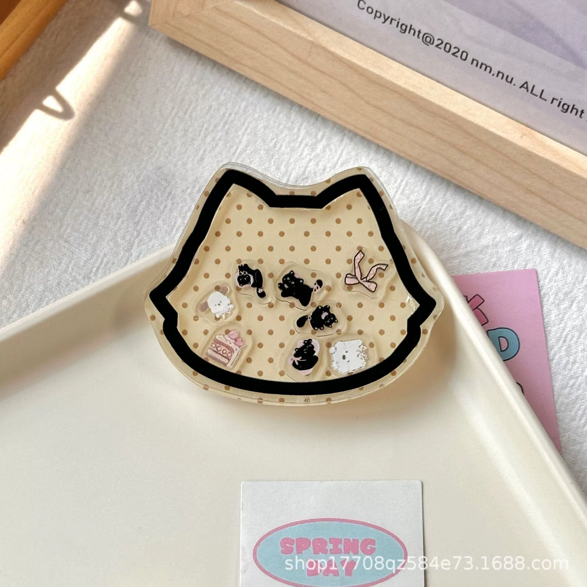 Hello Kitty, милое покрытие/декор, детский качающий держатель, воздушная подушка, трубка, регулируемый трёхмерный вращающийся держатель для телефона с маленькими мишками