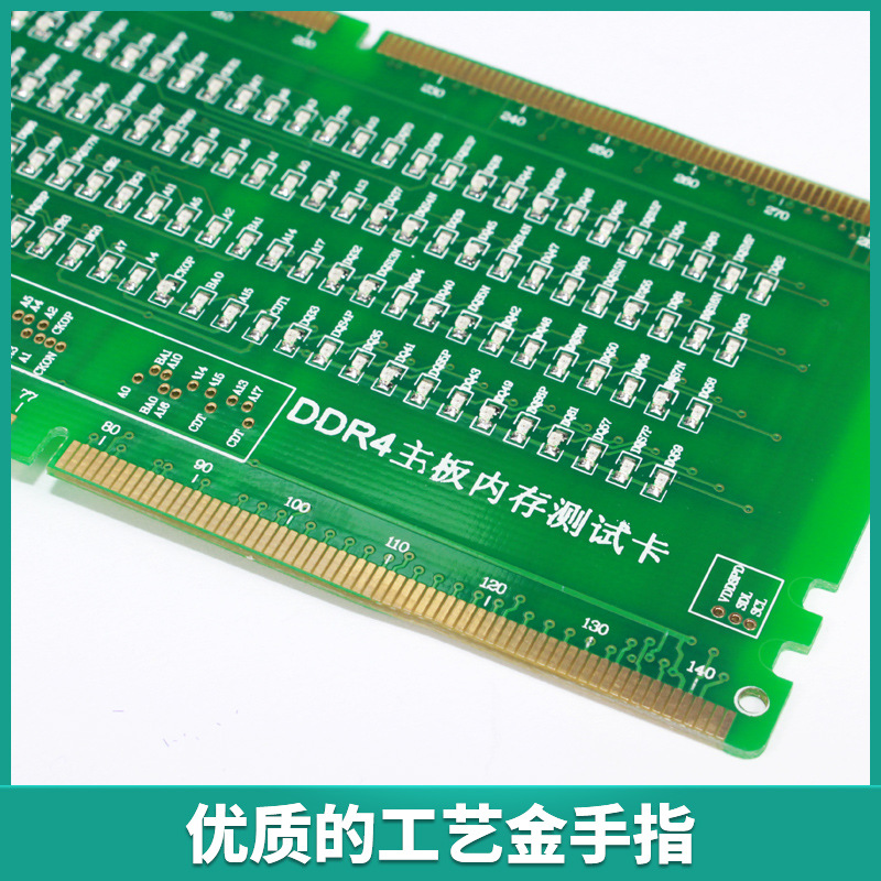 Tarjeta de prueba de memoria DDR4 con luz, tarjeta de prueba de memoria para computadora de escritorio, probador de reparación de placa base
