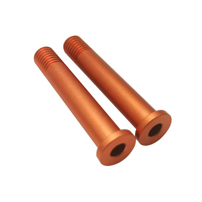 厂家数控车床加工6063铝合金管配件 彩色阳极氧化处理