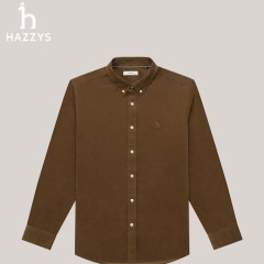 跨境哈吉斯Hazzys长袖细条纹灯芯绒衬衫男ASCZK1BDK10