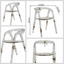 水晶凳子吧椅透明环氧树脂休闲家具水滴椅立体定制现代简约餐椅