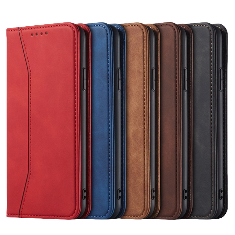 Suitable for iPhone 18Promax Magnetic Flip Phone Leather Case, Apple 14 Skin-Feel Card-Insert Anti-Fall Protective Case