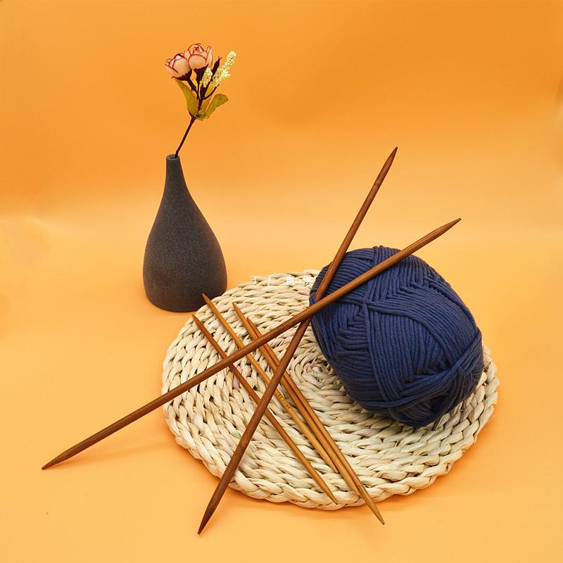 竹针毛衣针织围巾针碳化棒针套装手工编织diy工具毛线签字