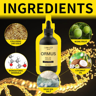 Cross-Border Hot Selling 24K Gold Oil Mineral Health Drops Joy Ormus Gold Oil Oral Essence
