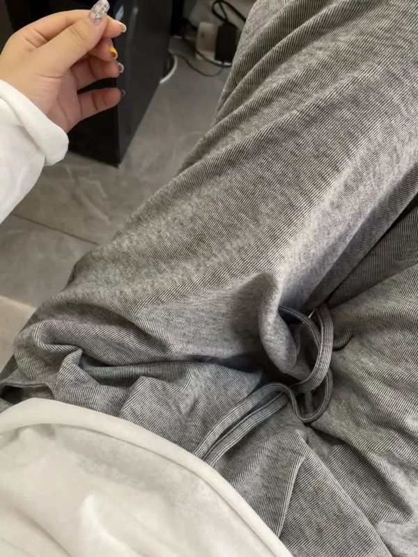 春秋新款纯色糯米裤小个子直筒遛弯裤显瘦窄版裤子女休闲裤批发|undefined