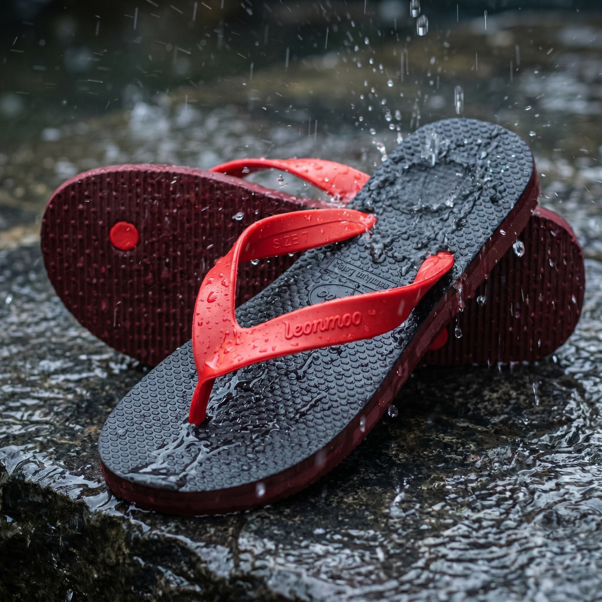 Import rubber flip flops