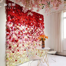 【成品】仿真花背景墙室内网红墙植物墙装饰创意立体明星应援花墙