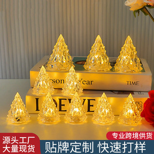 Creative Iceberg Night Light Led Digital Candle Light Christmas Tree Shape Luminous Birthday Arrangement Decorative Atmosphere Light