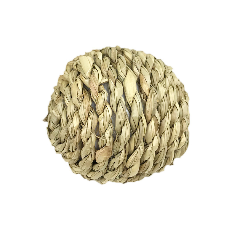 Pelota de Ratán para Conejos, Juguete de Hierba, Alivio del Aburrimiento, Mordedor, Pelota de Plantas Acuáticas, Suministros para Masticar para Cobayas, Chinchillas, Ardillas, Venta al por Mayor