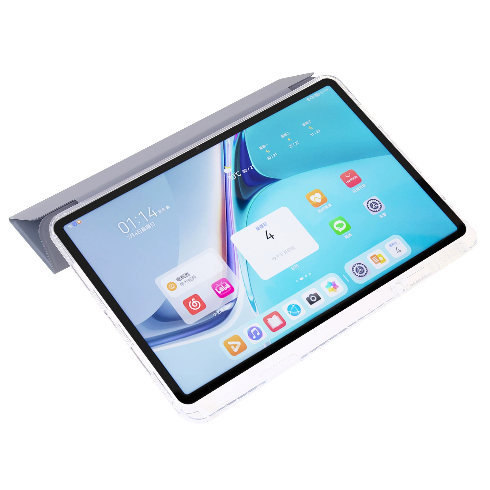 Подходит для Huawei Matepad 11.5s, плоский защитный чехол с отделением для ручки, прозрачный акриловый кожаный чехол Air с защитой от падений