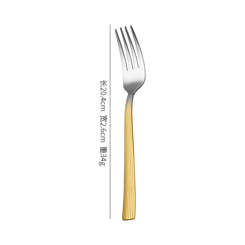 Comercio exterior de alta calidad cuchillo de acero inoxidable tenedor cuchara set lujo ligero cubiertos de carne cuchillo de postre cucharas de viento de alto nivel