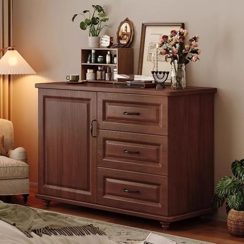 斗柜家用复古多抽大容量收纳储物柜卧室床尾柜五斗柜多功能置物柜