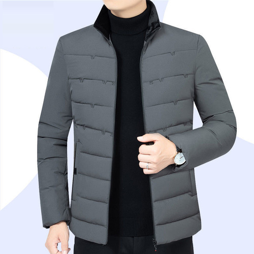  New Men's Winter Warm Thicker Short Jacket Cotton Parka Feather Cotton Coat Cold Proof Coat