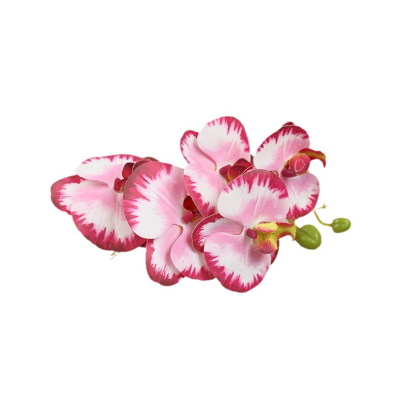 Flor Artificial sentir pegamento 5-cabeza mariposa orquídea flor artificial sola flor falsa 3D adornos de impresión transfronteriza al por mayor