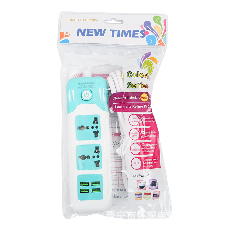 4USB enchufe de carga inteligente Tailandia Arabia Saudita África estándar de EE.UU. México comercio exterior