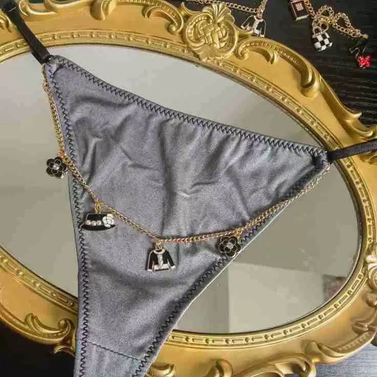 Фитнес-спорт thong бренда Tide, женское интересное нижнее белье из хлопка, без следов, буквенная цепь из железа
