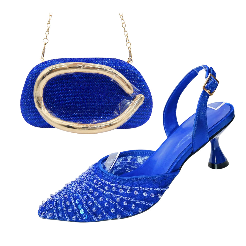 Zapatos estilo italiano para la cena de encaje sandalias de tacón fino para mujeres de verano con punta de diamante zapatos
