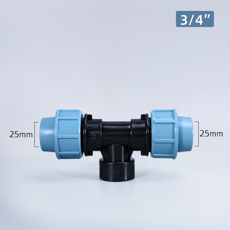 Conector de tubería de agua de plástico PE accesorios de tubería de conexión rápida PE reparación de emergencia cable interno codo PE Conexión de tarjeta rápida cable externo tee al por mayor