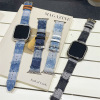 Applicable AppleWatch Apple S9 Watch qatch345678 generation SE tassel as an old denim retro strap